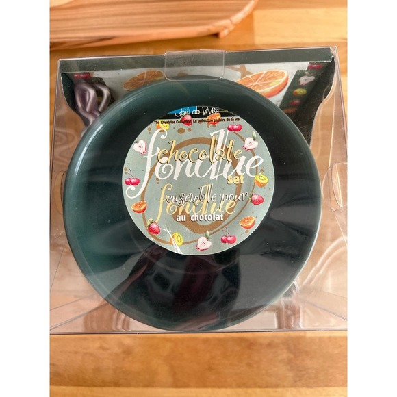 Mini Ceramic Chocolate Fondue Set - Picture 2 of 6